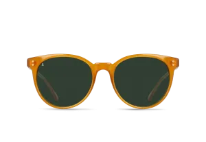 Raen Norie Cat-Eye Handmade Sunglasses - Honey/Bottle Green