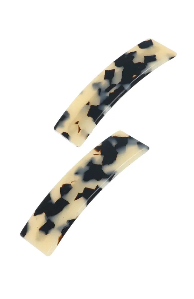 Rectangle Barrette Pair - Classic