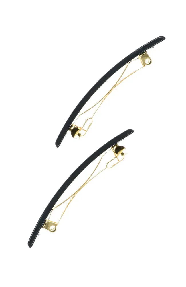 Rectangle Barrette Pair - Classic