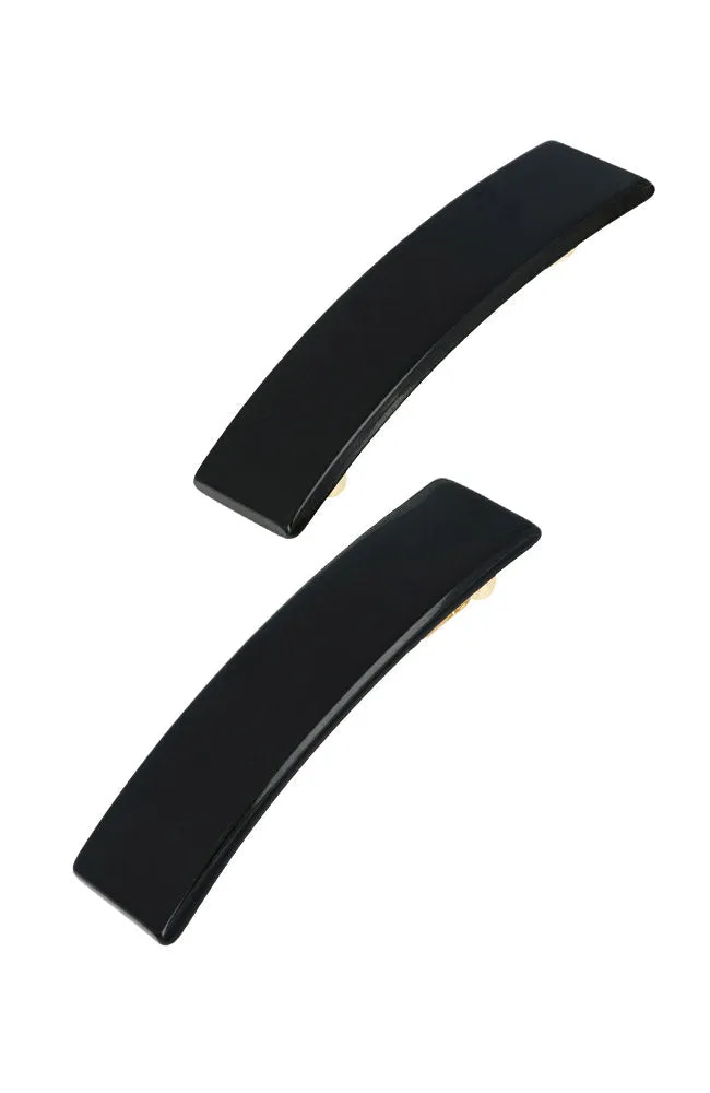 Rectangle Barrette Pair - Classic