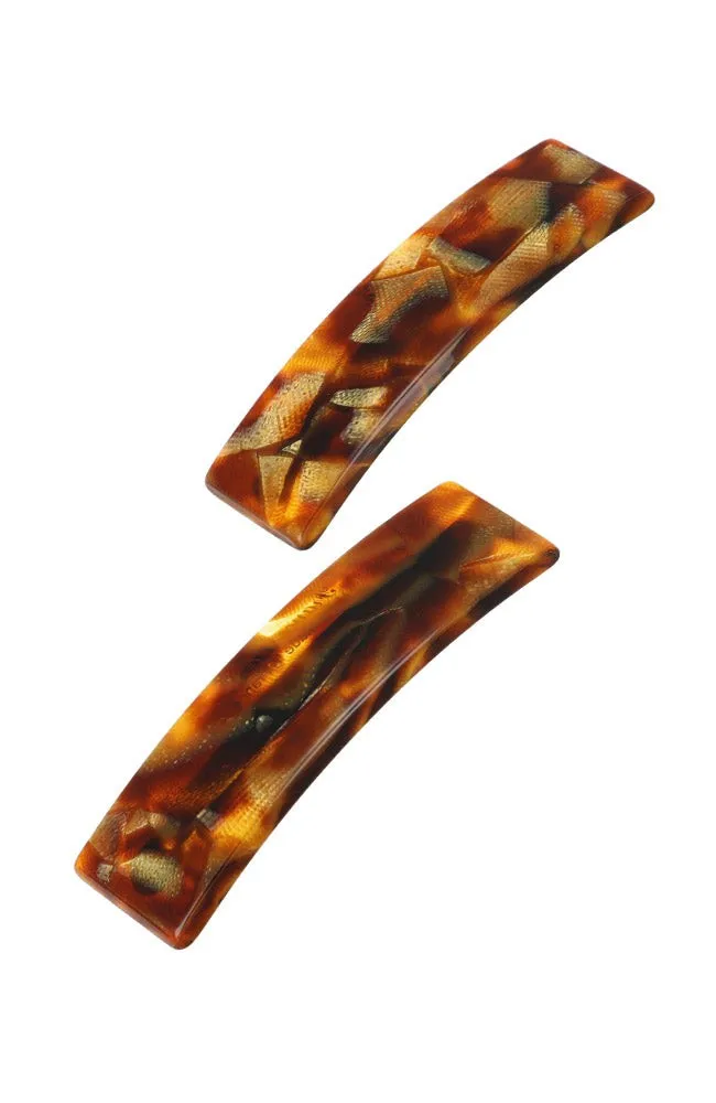 Rectangle Barrette Pair - Classic