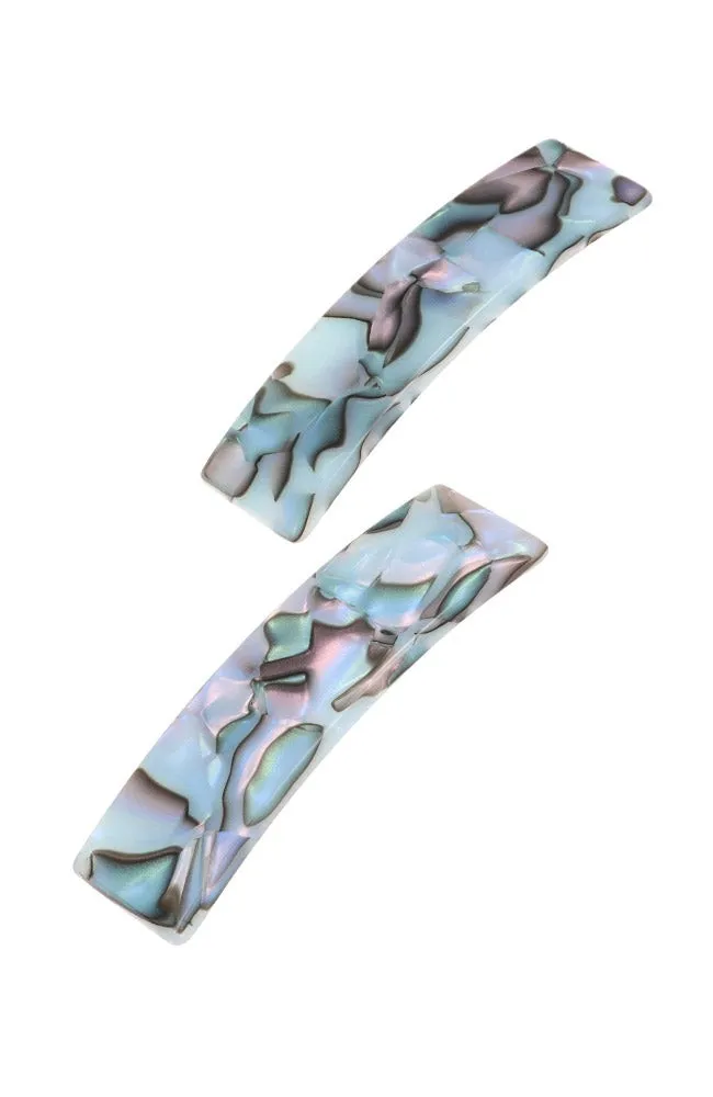 Rectangle Barrette Pair - Classic