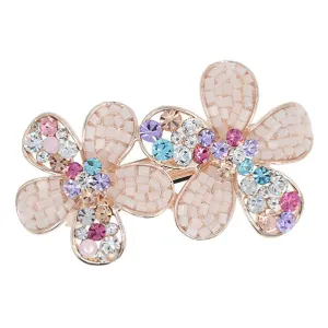 Rhinestone & Seedbeads Flower Princess Hair Barrette