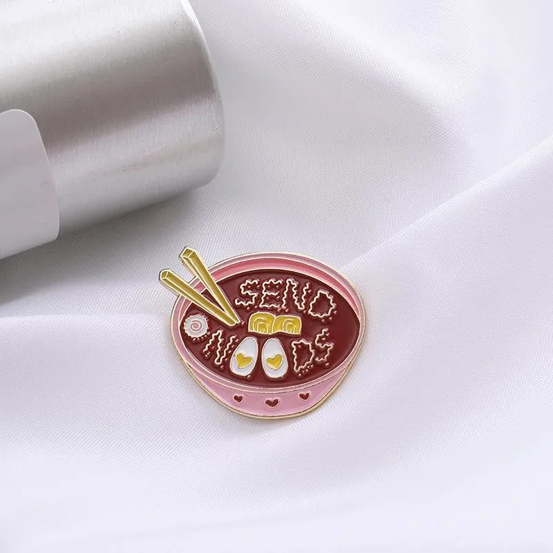 Send Noods Enamel Pin