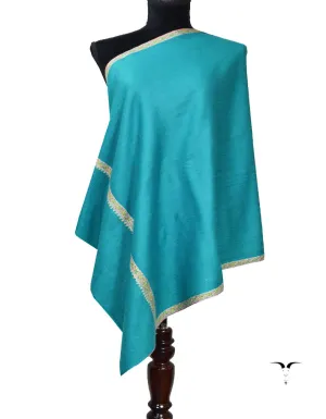 Sky Blue Embroidery Pashmina Stole 7246