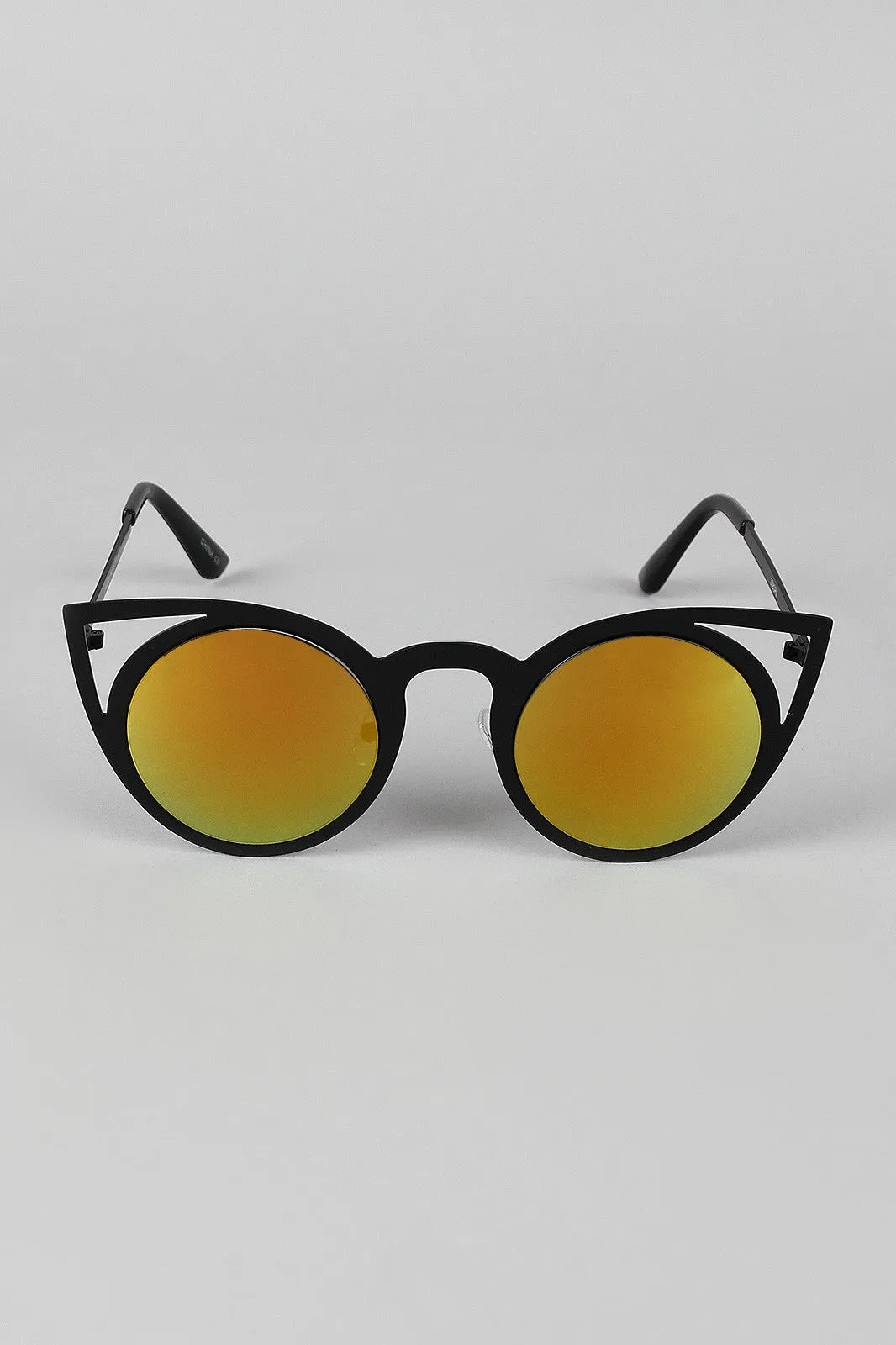 Sleek Metallic Cat Eye Sunglasses