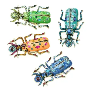 TEEK - Enamel Beetle Brooches