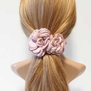 two wild rose flower decorated french hair barrette women hair accessory