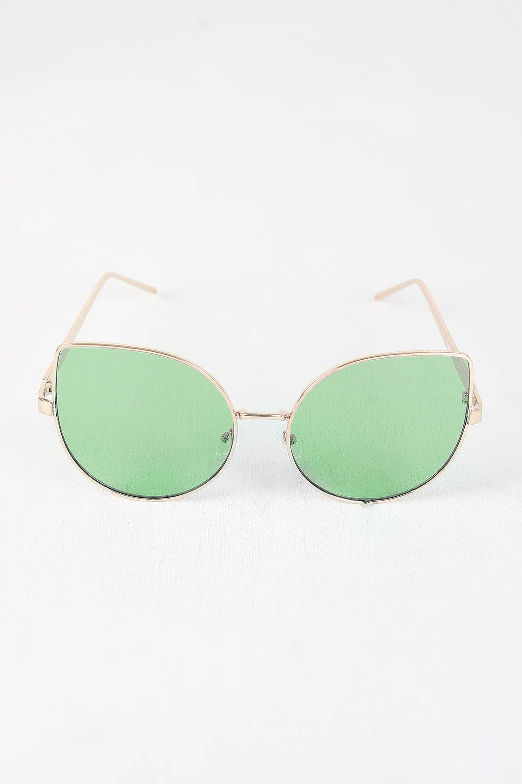 Wire Framed Cat Eye Sunglasses