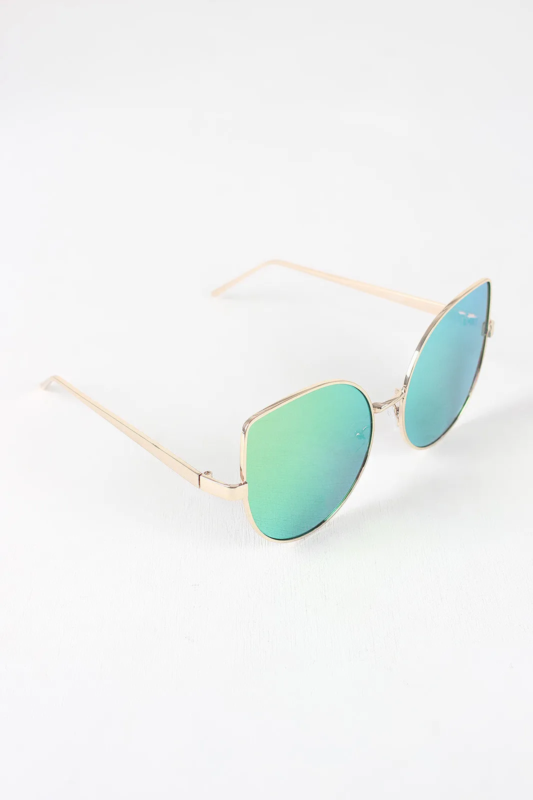 Wire Framed Cat Eye Sunglasses