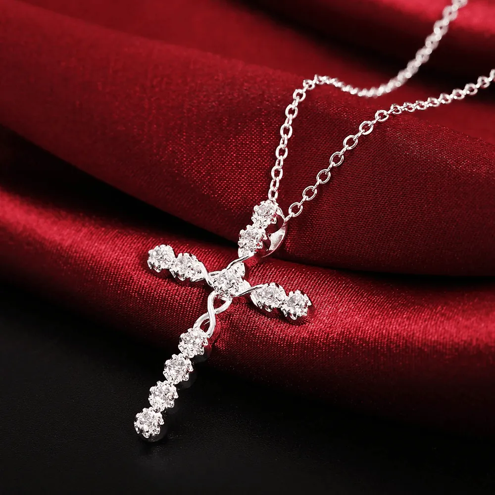 Women's Christian Necklace <br> Diamond Cross